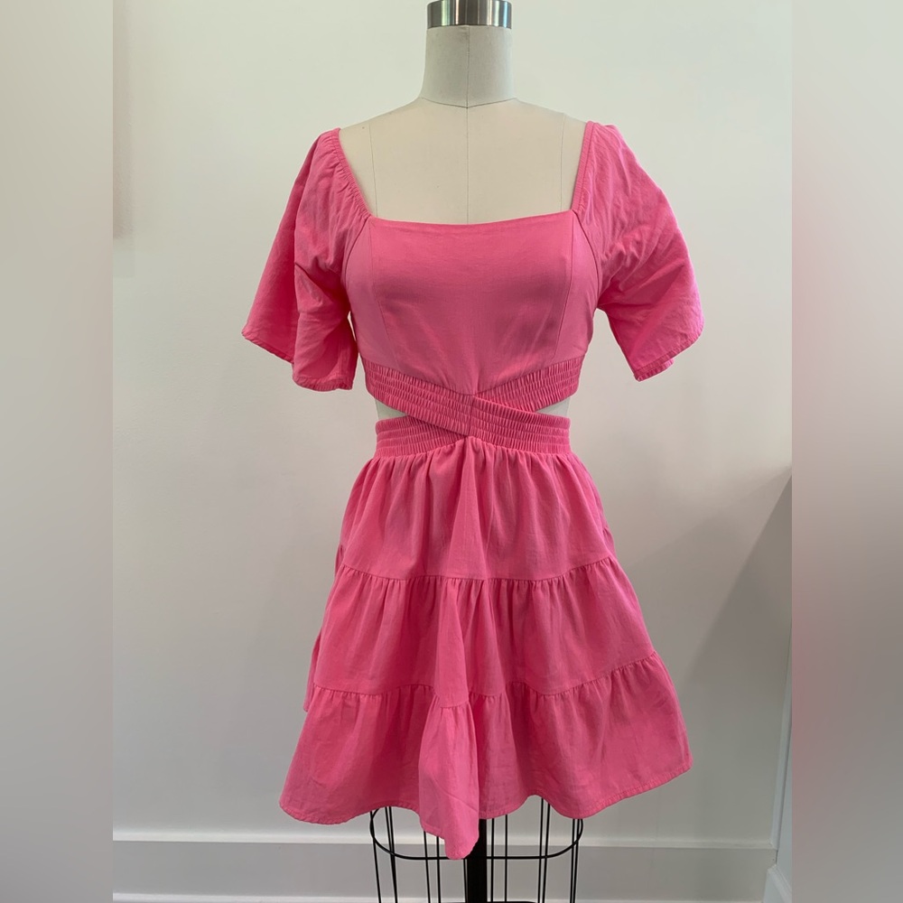 S Shy Velvet BARBIECORE Dress